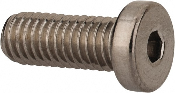 Value Collection R88904928 Low Head Socket Cap Screw: #10-32, 1/2" Length Under Head, Low Socket Cap Head, Hex Socket Drive, Stainless Steel Image