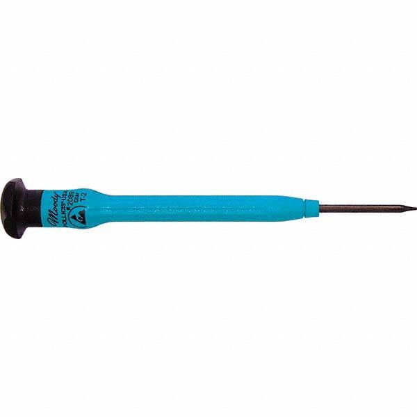 Precision & Specialty Screwdrivers; Type: Torx ; Overall Length Range: 3" - 6.9" ; Blade Length (Inch): 1 ; Overall Length (Inch): 4-7/8 ; Point Size: T2