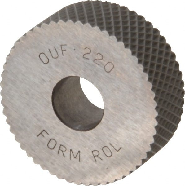 Value Collection OUF-220 Standard Knurl Wheel: 1" Dia, 90 ° Tooth Angle, 20 TPI, Diamond, High Speed Steel 