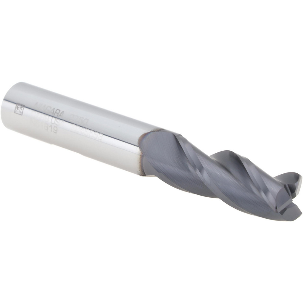 Niagara Cutter 17003417 Corner Radius End Mill: 3/8" Dia, 1" LOC, 0.015 to 0.02" Radius, 3 Flutes, Solid Carbide Image
