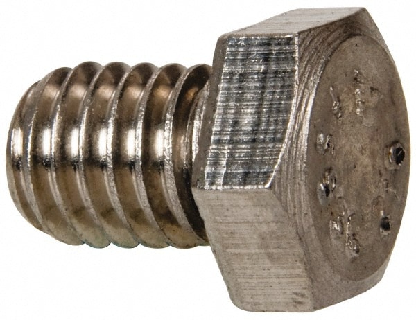 Value Collection R89462442 Hex Head Cap Screw: 3/8-16 x 1/2", Grade 316 Stainless Steel, Uncoated Image