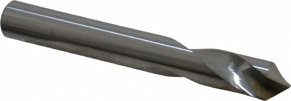 Spotting Drill: 3/8" Dia, 90 ° Point, 3" OAL, Solid Carbide