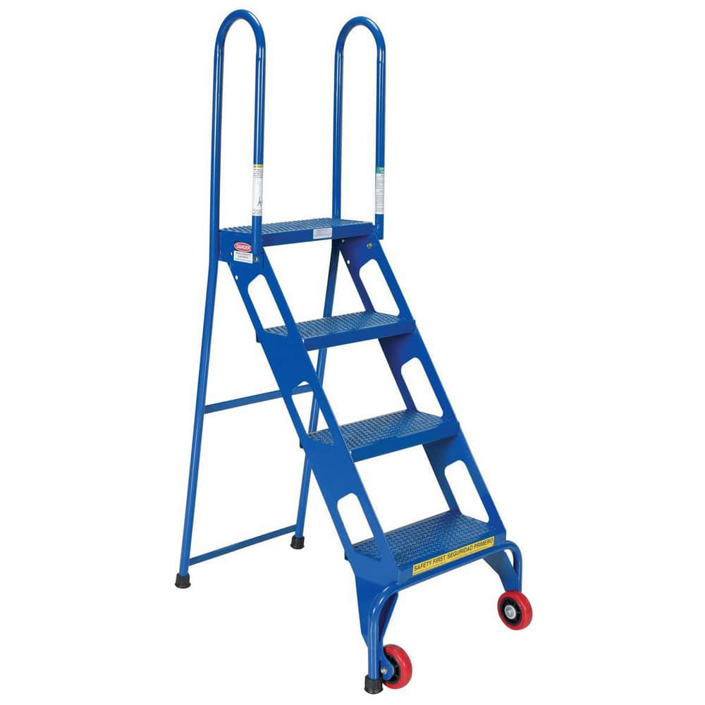  FLAD-4 Carbon Steel Rolling Ladder: Type 1A, 4 Step 