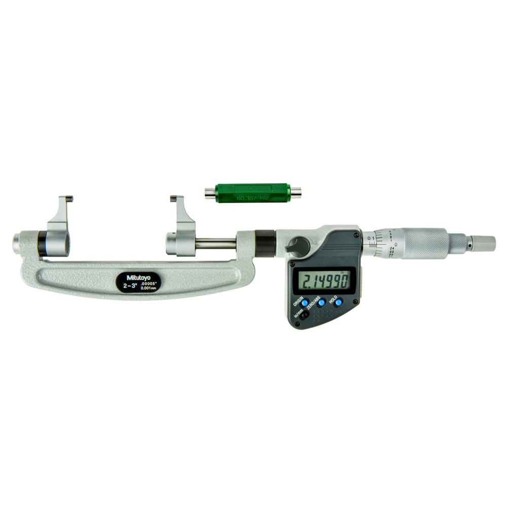 Mitutoyo Electronic Outside Micrometers: Micrometer Type: Caliper; Minimum Measurement (Decimal Inch): 2.0000; Minimum Measurement (mm): 50.80