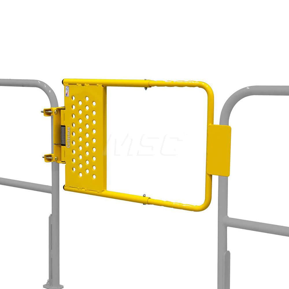 Cotterman D0900070-01 Rail Safety Gates; Fits Clear Opening (Inch): 24.0000 to 40.0000 ; Material: Steel ; Door Height (Inch): 21.0000 ; Width (Inch): 24 ; Self Closing: Yes ; Color: Yellow 