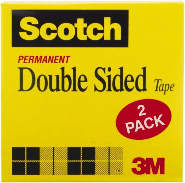 Transparent Double-Sided Tape: 1/2" Wide, 25 yd Long