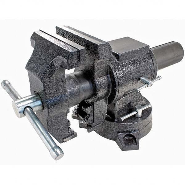 Bessey BV-MPV5 Bench & Pipe Combination Vise: 5" Jaw Width, 5" Jaw Opening, 2-1/2" Throat Depth 