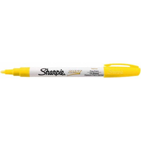 Paint Pen Marker: Yellow, Oil-Based, Fine Point