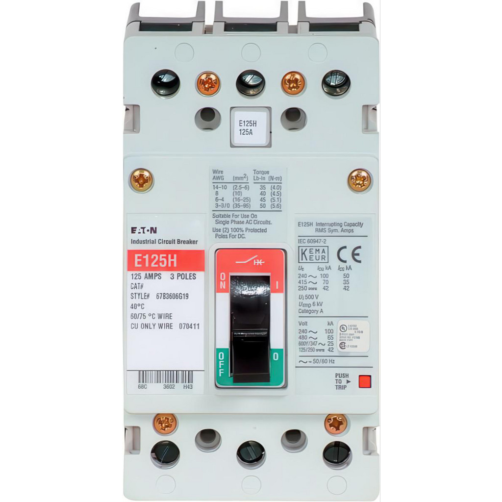 Eaton Cutler-Hammer EG 3P 15A 600Y FX T/M MOLDED CS CIRCUIT BREAKER | Part #EGH3015FFG