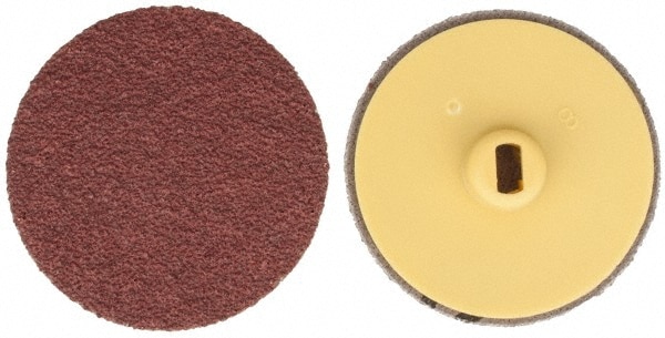 Quick-Change Disc: Quick Lock, 1-1/2" Disc Dia, 60 Grit, Aluminum Oxide, Coated