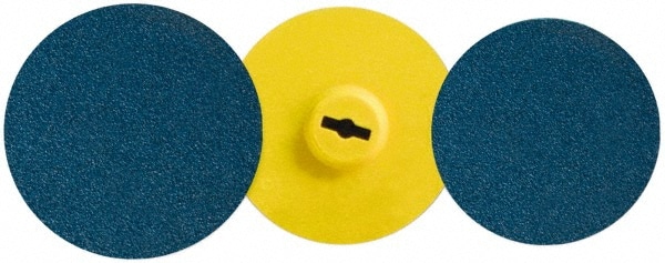 Quick-Change Disc: Twist, 1" Disc Dia, 36 Grit, Zirconia Alumina, Coated