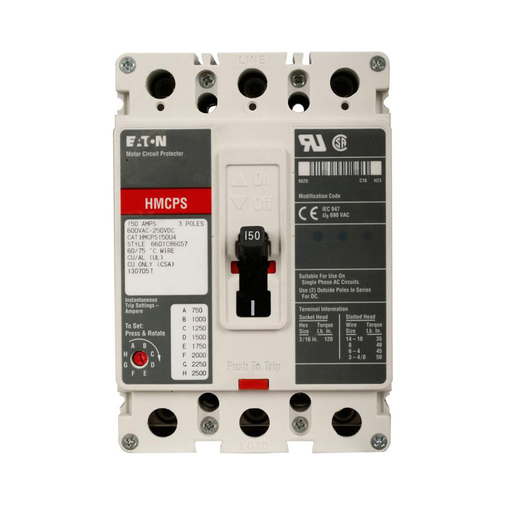 Eaton CutlerHammer HMCPS 3A WSTL COLLARS MOLDED CS CIRCUIT BREAKER  Part HMCPS003A0C