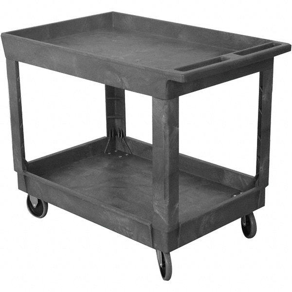 Service Utility Cart: Plastic, Gray