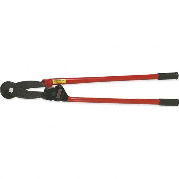 Wire Rope Cable Cutter: 0.63" Capacity, Steel Handle, 36" OAL