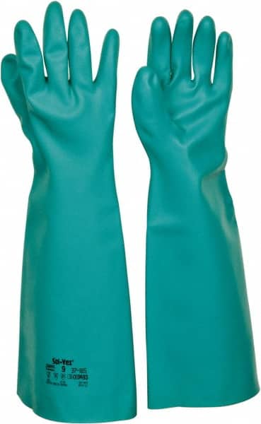 Ansell 208 9 Orange Heavyweight Natural Rubber Latex Immersion Glove With Pinked Cuff