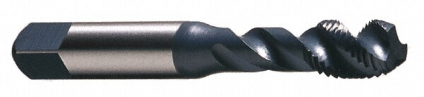 Spiral Flute Tap: M4 x 0.70, Metric Coarse, 3 Flute, Modified Bottoming, 6H Class of Fit, Powdered Metal, Oxide Finish