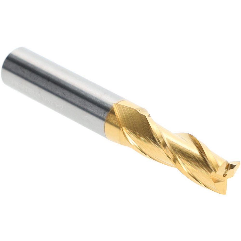 Hertel 750810 Square End Mill: 11/32" Dia, 3 Flutes, 7/8" LOC, Solid Carbide, 30 &deg; Helix Image
