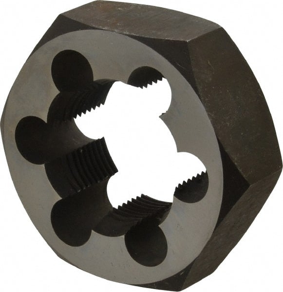 Cle-Line C65633 Hex Rethreading Die: 1-1/2 - 12 Thread, 1" Thick, Right Hand, Carbon Steel 