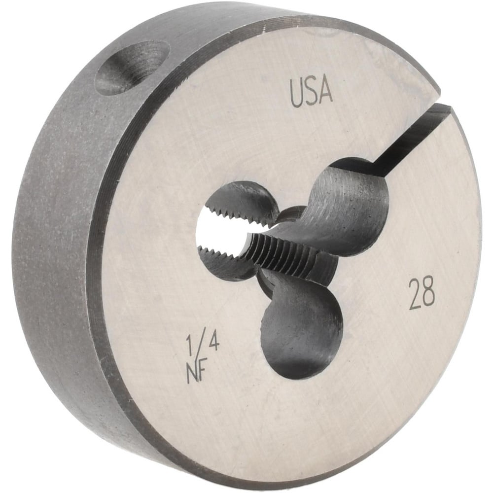 Round Die: 1/4-28, Carbon Steel