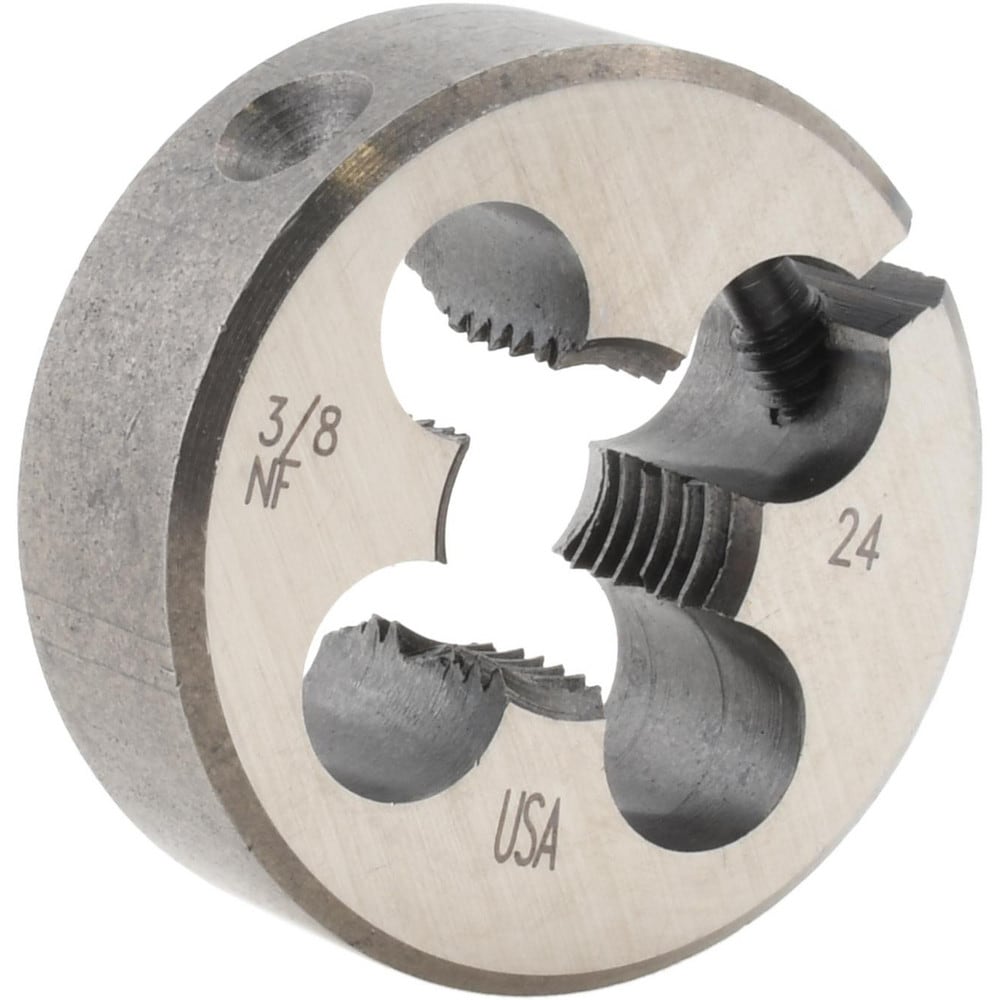 Round Die: 3/8-24, 1" OD, Carbon Steel