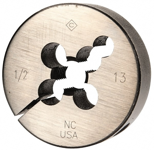 Cle-Line C65303 Round Die: 1/2-13, 5/8" OD, Carbon Steel 