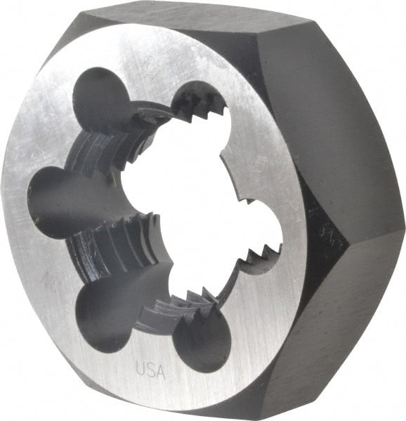 Cle-Line C65632 Hex Rethreading Die: 1-1/2 - 6 Thread, 1" Thick, Right Hand, Carbon Steel 