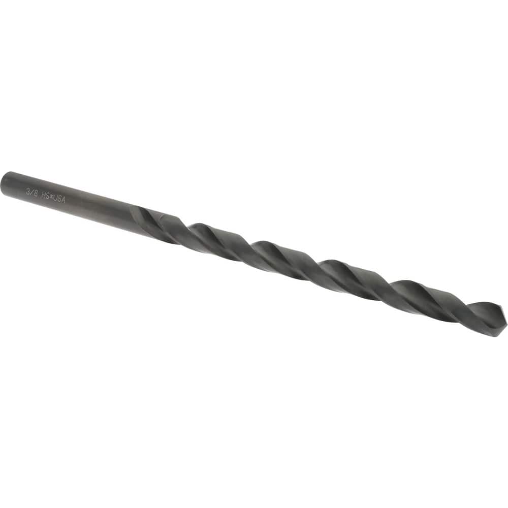 Extra Length Drill Bit: 0.375" Dia, 118 °, High Speed Steel