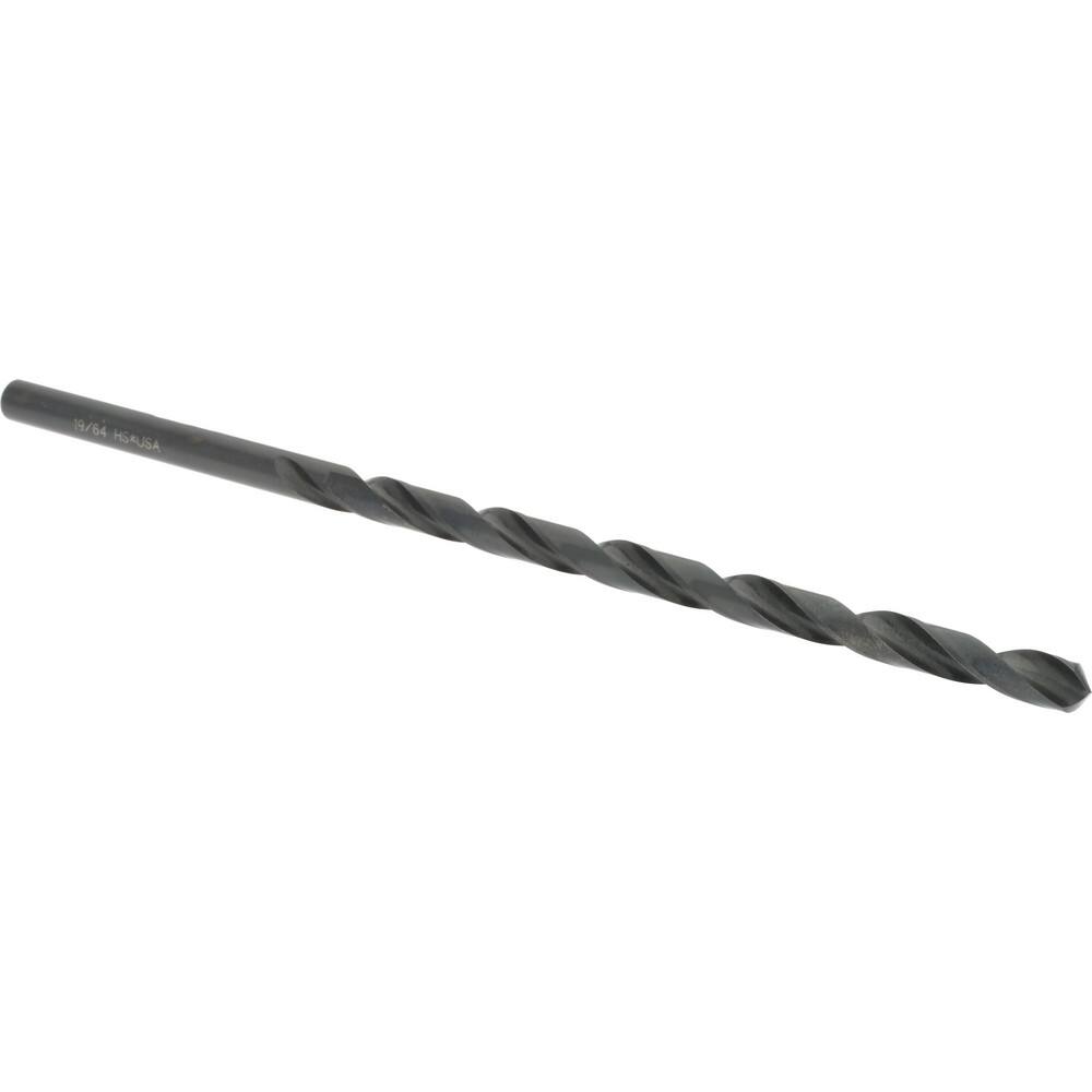 Extra Length Drill Bit: 0.2969" Dia, 118 °, High Speed Steel
