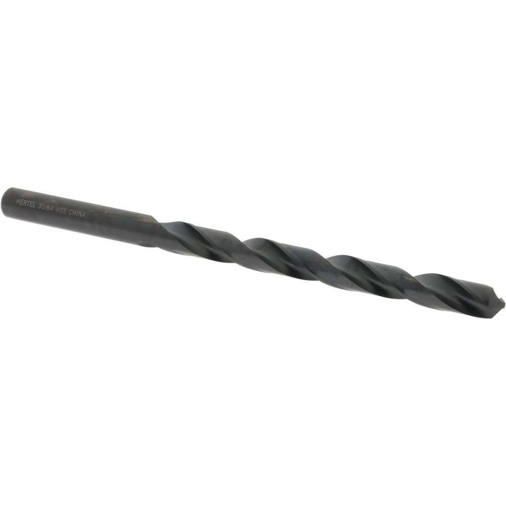 Hertel 208.484375 Extra Length Drill Bit: 0.4844" Dia, 118 °, High Speed Steel Image