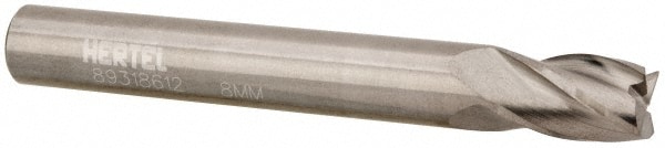 Hertel E599924661 Square End Mill: 0.315 Dia, 0.4724 LOC, 4 Flutes, Solid Carbide Image