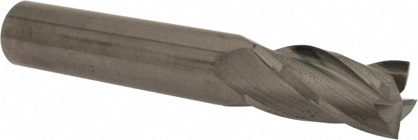 Hertel 750194 Square End Mill: 9/16 Dia, 1-1/8 LOC, 9/16 Shank Dia, 3-1/2 OAL, 4 Flutes, Solid Carbide Image