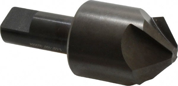 Hertel 18696 1-1/2" Head Diam, 3/4" Shank Diam, 4 Flute 100° High Speed Steel Countersink 