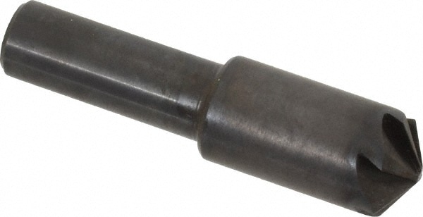 Hertel 18529 1/2" Head Diam, 3/8" Shank Diam, 6 Flute 120° High Speed Steel Countersink Image