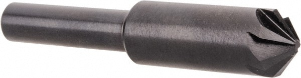 Hertel 18521 3/8" Head Diam, 1/4" Shank Diam, 6 Flute 100° High Speed Steel Countersink Image