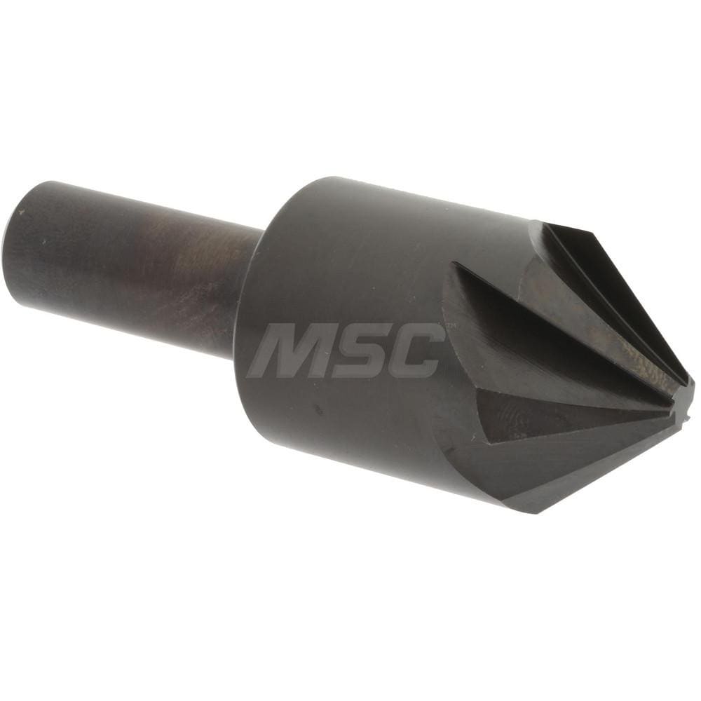 Hertel 18107 1" Head Diam, 1/2" Shank Diam, 6 Flute 82° High Speed Steel Countersink Image