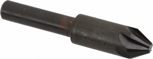 Hertel 18517 3/8" Head Diam, 1/4" Shank Diam, 6 Flute 60&deg; High Speed Steel Countersink Image
