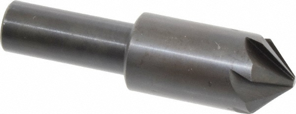 Hertel 18096 3/4" Head Diam, 1/2" Shank Diam, 6 Flute 90&deg; High Speed Steel Countersink Image