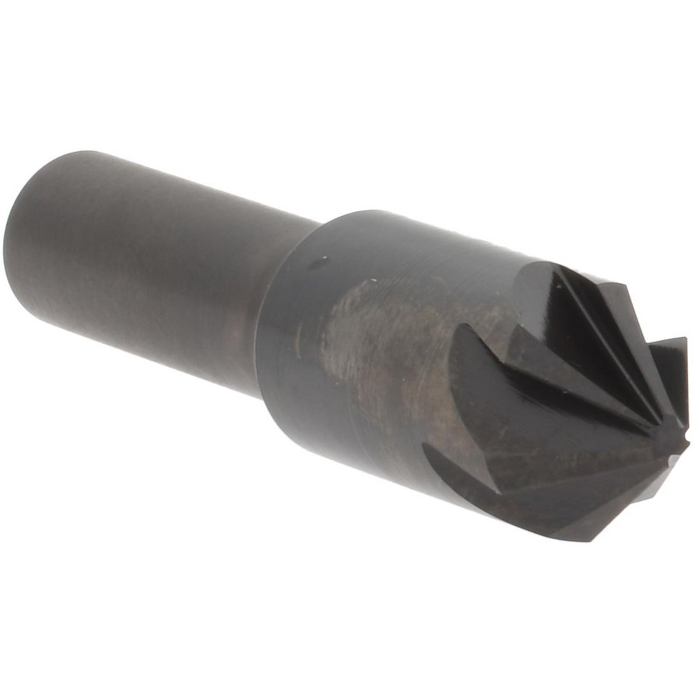 Hertel 18525 1/2" Head Diam, 3/8" Shank Diam, 6 Flute 82&deg; High Speed Steel Countersink Image
