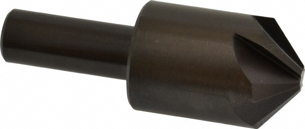 Hertel 18553 1" Head Diam, 1/2" Shank Diam, 6 Flute 100° High Speed Steel Countersink Image