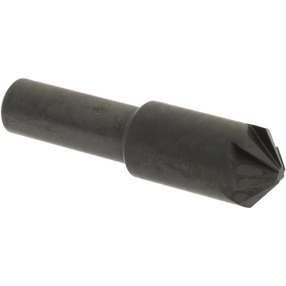 Hertel 18527 1/2" Head Diam, 3/8" Shank Diam, 6 Flute 100° High Speed Steel Countersink Image