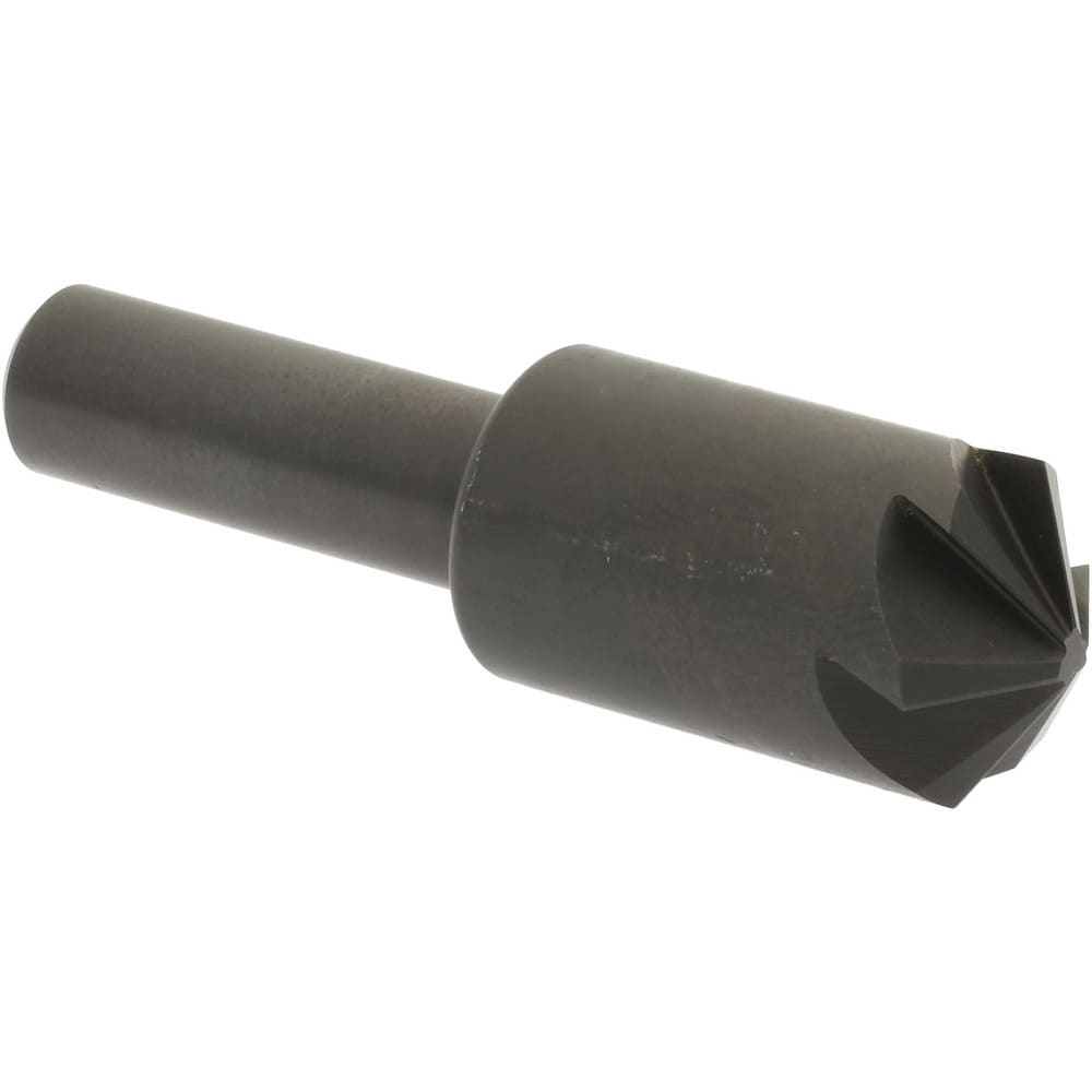 Hertel 18536 5/8" Head Diam, 3/8" Shank Diam, 6 Flute 120° High Speed Steel Countersink Image