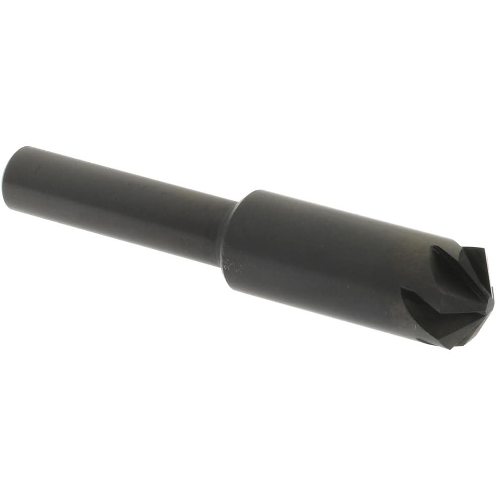 Hertel 18523 3/8" Head Diam, 1/4" Shank Diam, 6 Flute 120° High Speed Steel Countersink Image