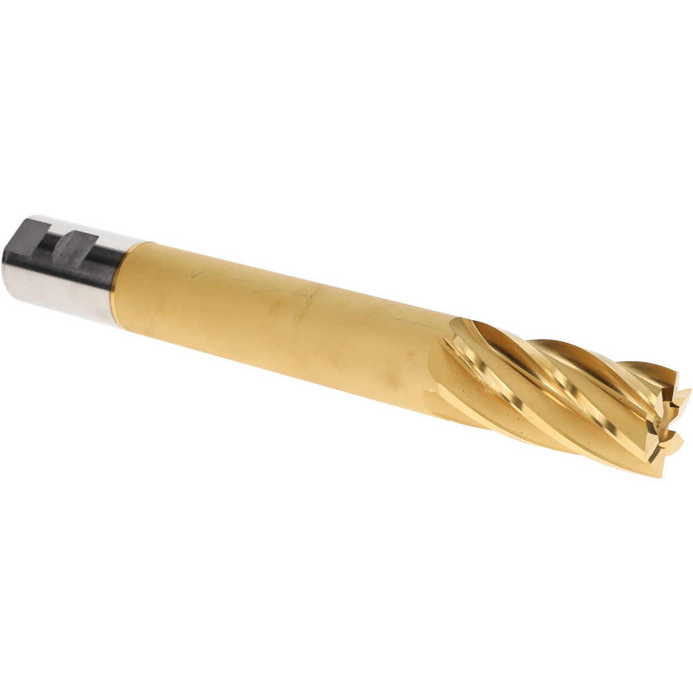 Hertel 21233 Square End Mill: 2" Dia, 6 Flutes, 4" LOC, High Speed Steel Image