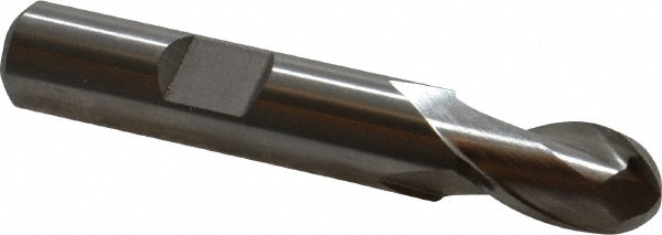 Hertel 12910 Ball End Mill: 0.3543" Dia, 0.5625" LOC, 2 Flute, Cobalt Image