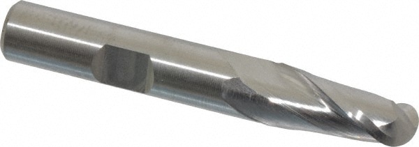 Hertel 12912 Ball End Mill: 0.3937" Dia, 0.8125" LOC, 2 Flute, Cobalt Image