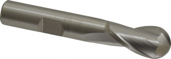 Hertel 12916 Ball End Mill: 0.4724" Dia, 0.8125" LOC, 2 Flute, Cobalt Image