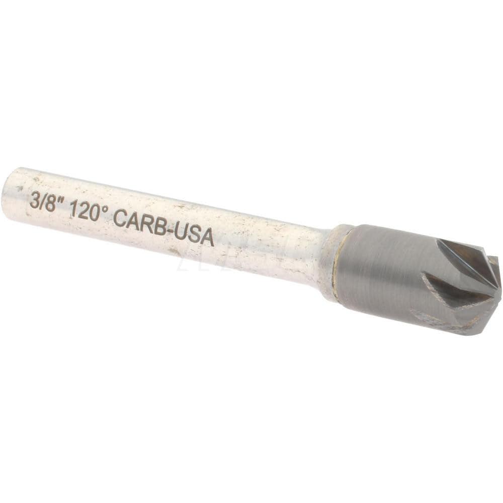 Hertel 336-005090 3/8" Head Diam, 1/4" Shank Diam, 6 Flute 120° Solid Carbide Countersink Image