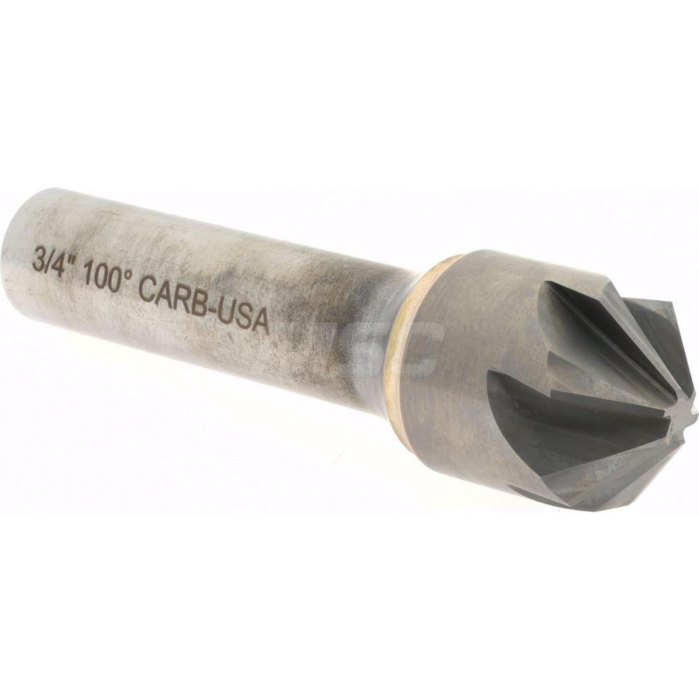 Hertel 336-008580 3/4" Head Diam, 1/2" Shank Diam, 6 Flute 100° Solid Carbide Countersink Image