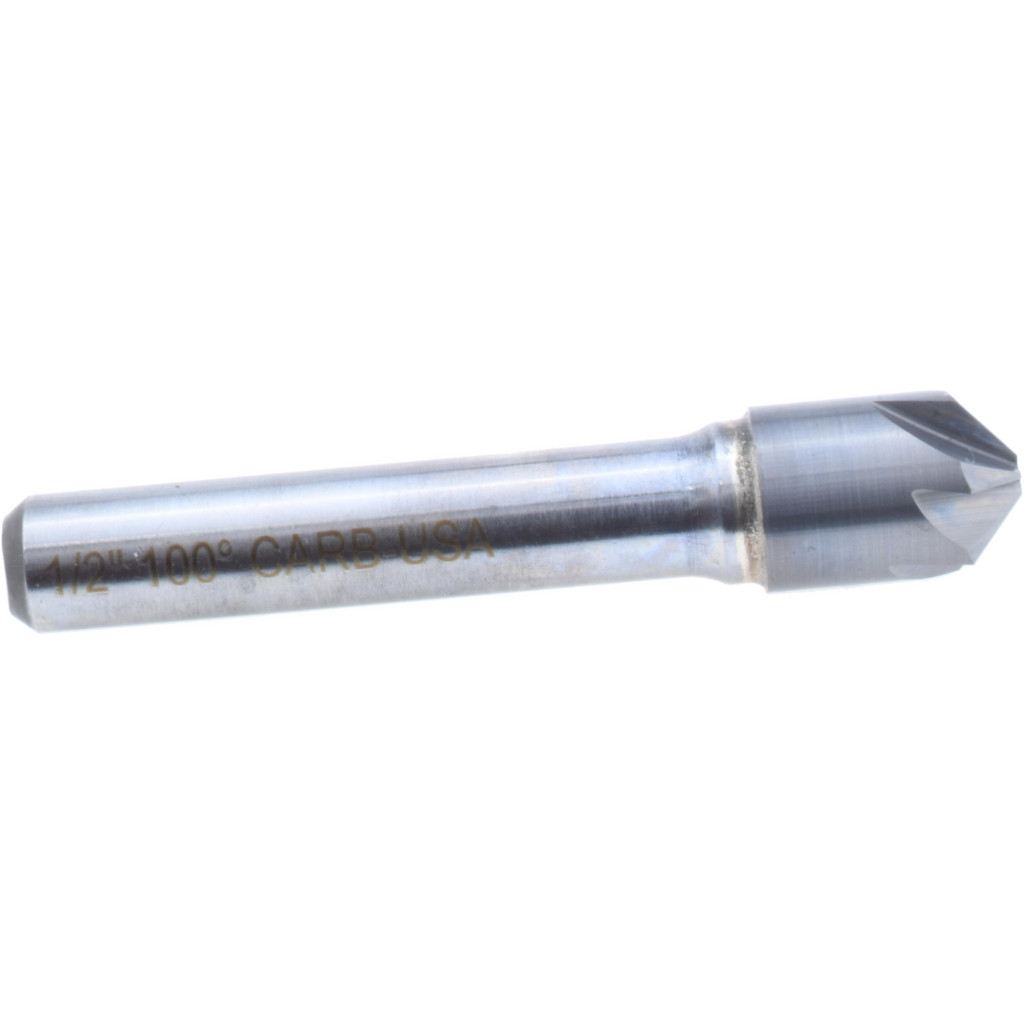 Hertel 336-006580 1/2" Head Diam, 3/8" Shank Diam, 6 Flute 100&deg; Solid Carbide Countersink Image