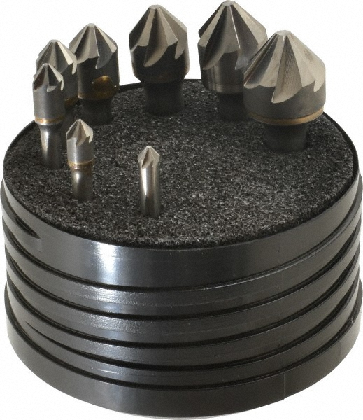 Hertel 8 Piece, 1/4 to 1" Head Diam, 82° Included Angle, Countersink
